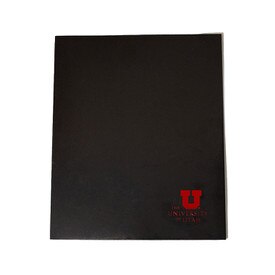 University of Utah Glossy Black Two Pocket Folder