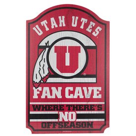 Utah Utes Wooden Fan Cave Sign