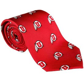 Utah Utes Red Repeating Athletic Logo Pattern Tie