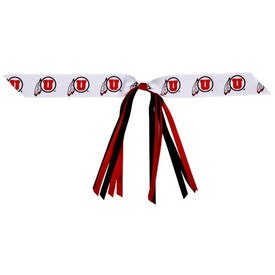 Utah Utes Athletic Logo Streamer Ponytail Bow
