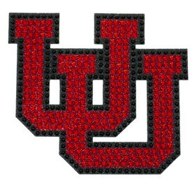 Utah Utes Interlocking U Rhinestone Decal