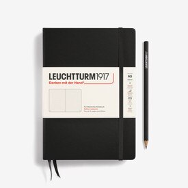 Leuchtturm A5 Hardcover Dotted Notebook Black