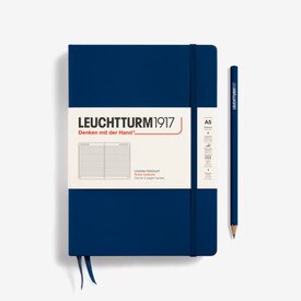 Leuchtturm A5 Hardcover Ruled Notebook Navy