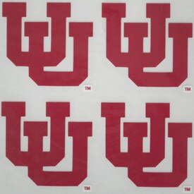 Utah Utes Red Interlocking U 4 Pack Vinyl Decal