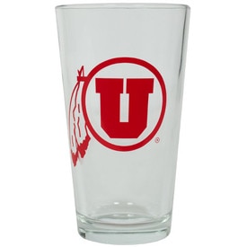Utah Utes Athletic Logo Pint Glass
