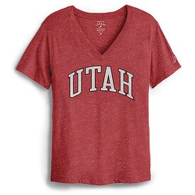 League Utah Utes Red V -Neck Tee