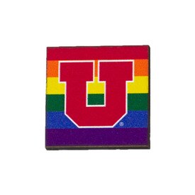 Pride Block U Wood Pin