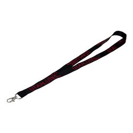 Utah Utes Foil Text Black Lanyard