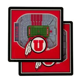 Utah Utes 2 Pack 3D Stadium Coasters