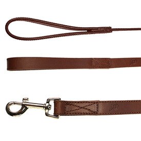 Utah Utes Athletic Logo Brown Leather Leash