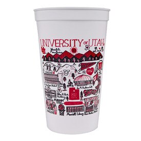Utah Utes University Sketch Stadium Cup