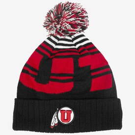 Youth Utes Striped Beanie Fall 2021