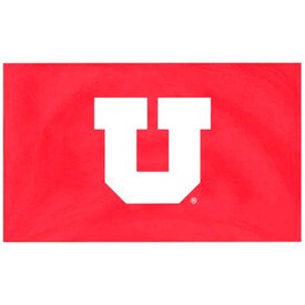 Block U Silk Screened Flag Red