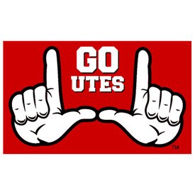 Go Utes Block U Hands Flag