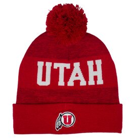 Under Armour 2022 Sideline Red Pom Beanie