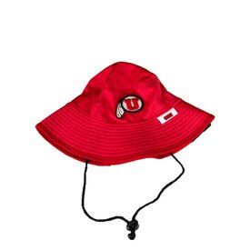New Era Red Athletic Logo Bucket Hat