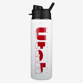 University of Utah White Stainless -Steel Bottle