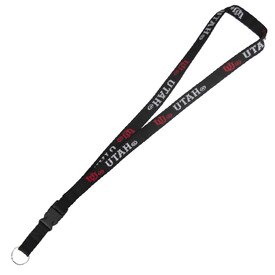 Woven Utah Black Lanyard