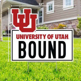 Interlocking U University of Utah Bound Yard Sign