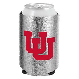 Interlocking U Silver Can Cooler