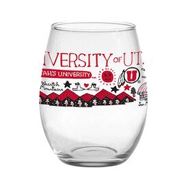 Julia Gash University Of Utah Landmarks Wine Glass