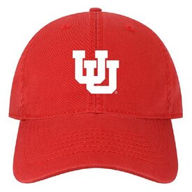 Legacy Interlocking U Adjustable Hat Red /White