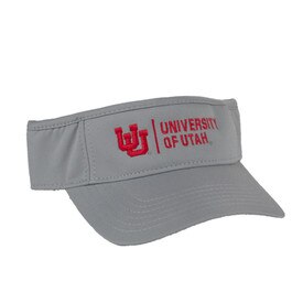 Legacy U Of U Interlocking U Gray Adjustable Visor