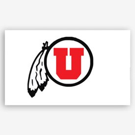 Athletic Logo Silk Screened Flag White