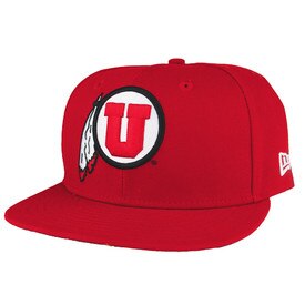 New Era Athletic Logo Fitted Hat Red