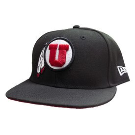 New Era Athletic Logo Fitted Hat Black