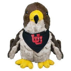 Utes Hawk Interlocking U Black Bandana Plush Toy