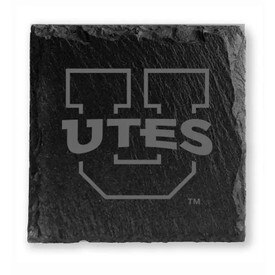 Timeless Etchings Utah Utes Slate Coaster Set (Set Of 4 )