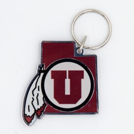 Athletic Logo State Keychain