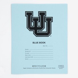 Interlocking U Small Recycled Examination Blue Book