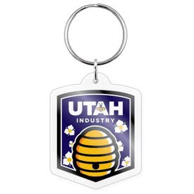 Utah Industry Beehive Eco Wood Key Tag