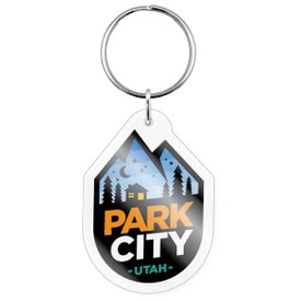 Utah Park City Eco Wood Key Tag