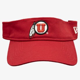 New Era Red Athletic Logo Adjustable Visor