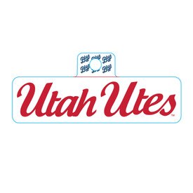 Blue 84 Script Utah Utes Decal