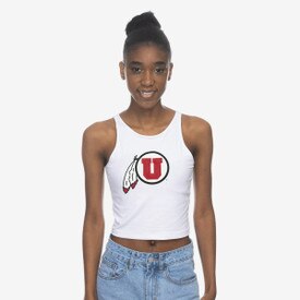 ZooZatz Women's First Down White Crop Top