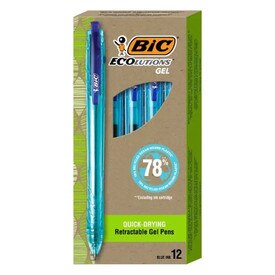BIC Ecolution Ocean Bound Plastic Black Gel Pens