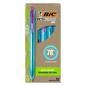 BIC Ecolution Ocean Bound Plastic Gel Pens