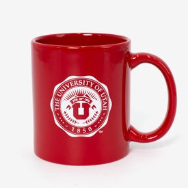 Red Medallion Mug
