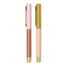 Color Block Pens - Set Of 2 - Rosewood + Blush