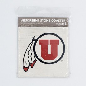 Highland Home Absorbent Stone Athletic Logo Coaster