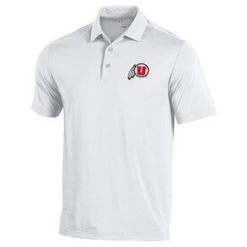 Mens Under Armour Polo Athletic Logo Athletic Logo On White