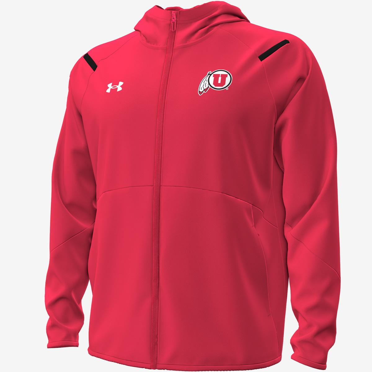 Under Armour Sideline 2024 Storm Zip Up Jacket Red University of Utah Campus Store