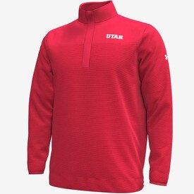 Under Armour Sideline 2024 Storm Sweater Fleece Red Half Zip