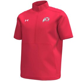 Under Armour Sideline 2024 Motivate Short Sleeve Quarter Zip Red