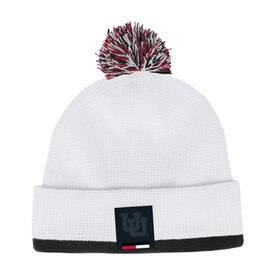 Under Armour Waffle Knit Pom Beanie White