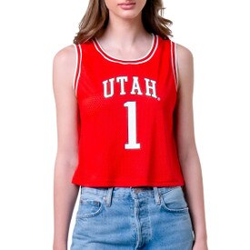 Established Co. Women's Cropped #1 Basketball Jersey Red